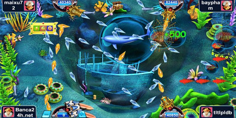 Giao diện game bắn cá qua mạng RR88 chân thật sinh động